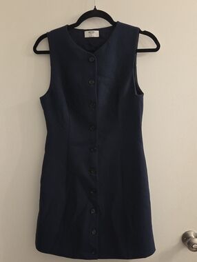 Aritzia Crepette Navy Regal Dress
